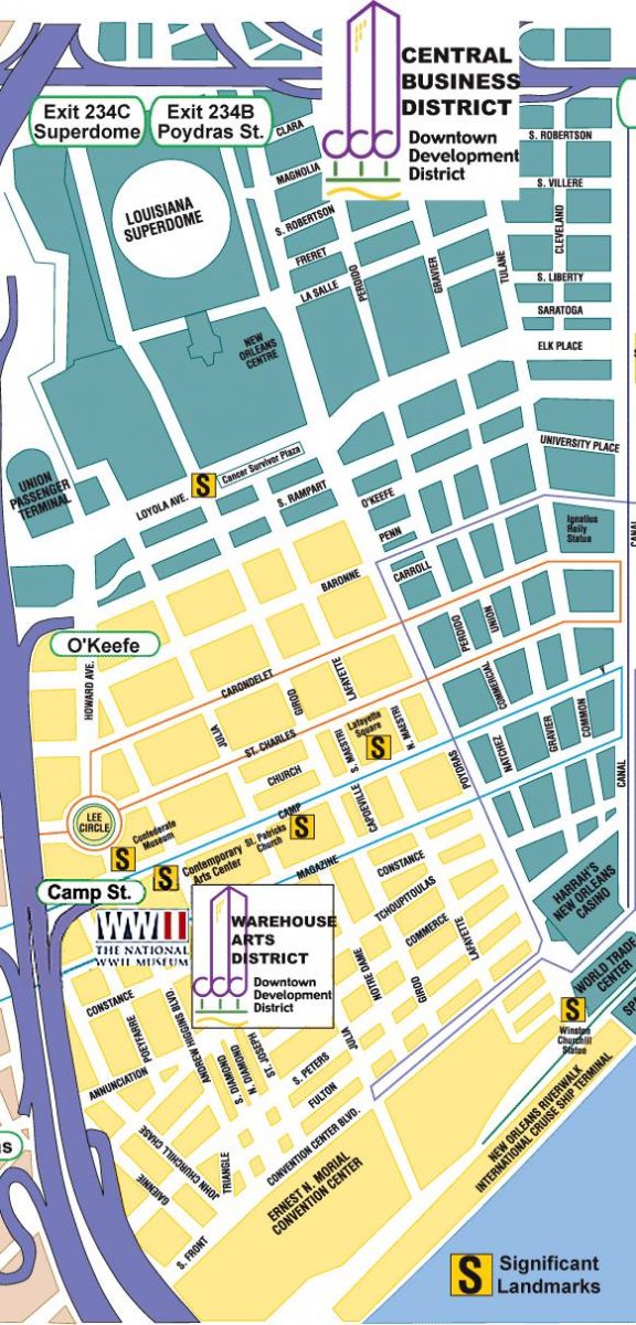 New Orleans Area Maps On The Town